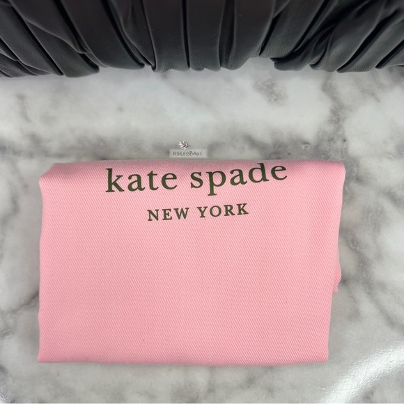 Kate Spade Patisserie Pleated 3d Croissant Clutch In Black - Picture 11 of 13